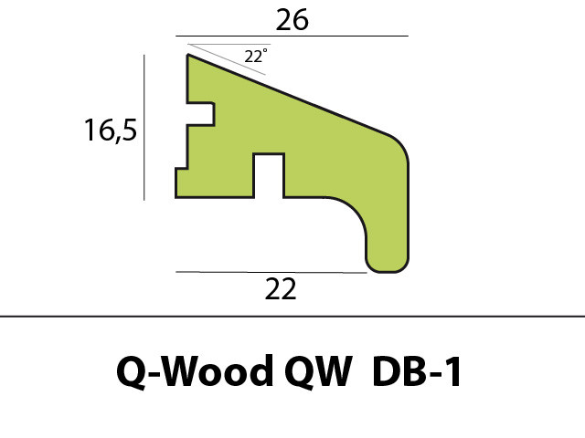 Q-Wood onderlat QW DB-1