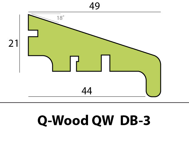 Q-Wood onderlat QW DB-3